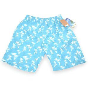 NWT Boys Blue White Beach Bermuda Surf Skate Boarding Swim Trunks Shorts XL